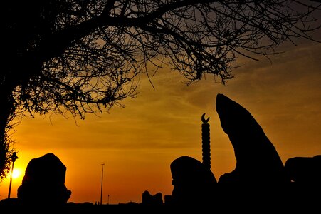 Beautiful sunset landscape sun