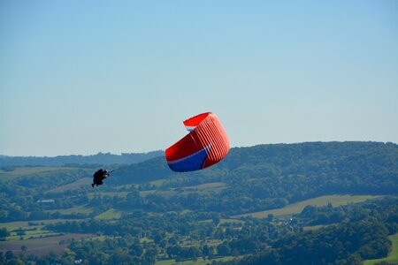 Tandem paragliding wind adventure
