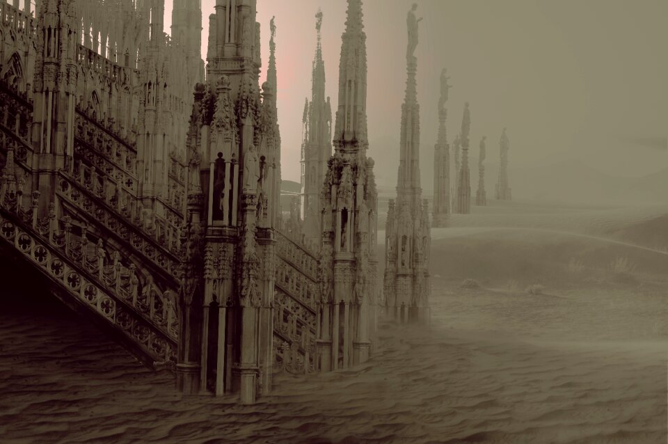 Landscape misty fog