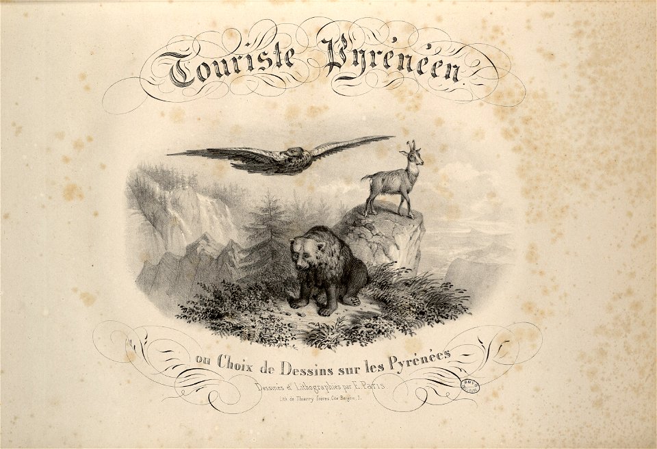 Touriste Pyrénéen ou Choix de dessins sur les Pyrénées (titre lithographié)