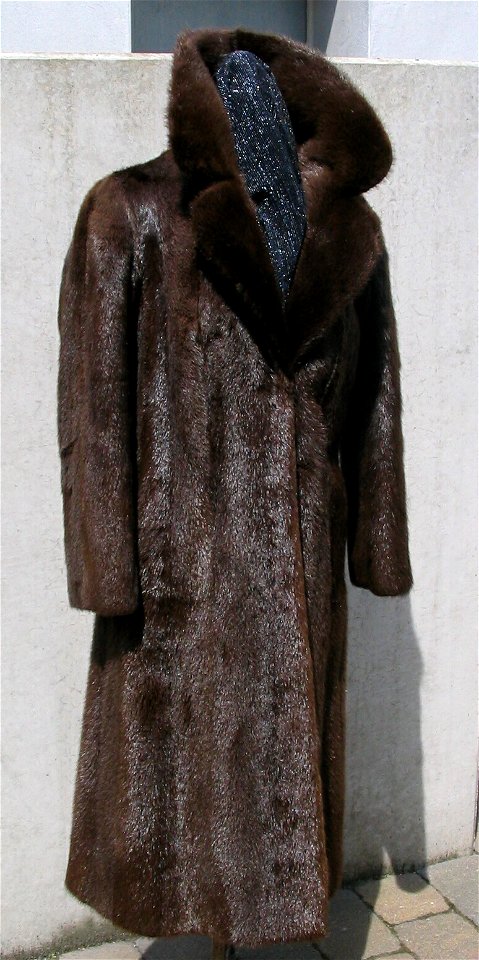 Otter fur coat, probably Brasilian otters. photo