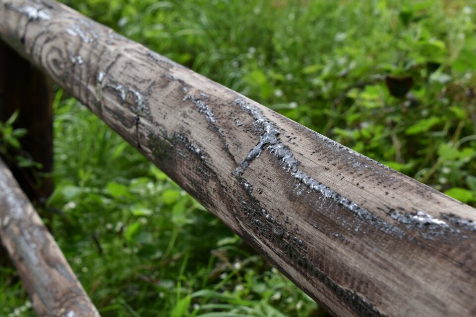 Closing wooden fence barrier