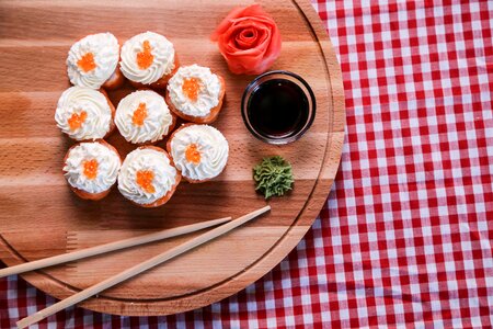 Rolls sushi bamboo