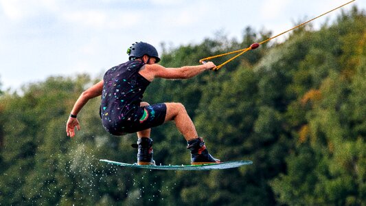 Water board sports action photo