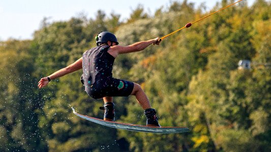 Water board sports action