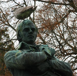 Robert Burns statue by G.A. Lawson in Stanley Park, Vancouver, Canada photo