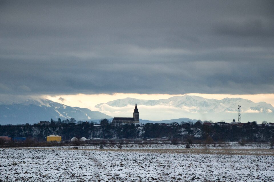 Winter cold mountains photo