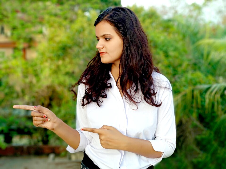 Woman showing female