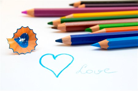 Colored Pencil Heart photo
