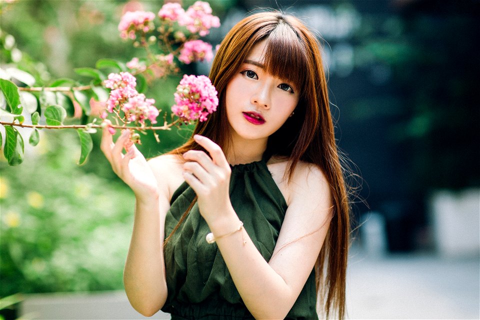 Woman Flower photo