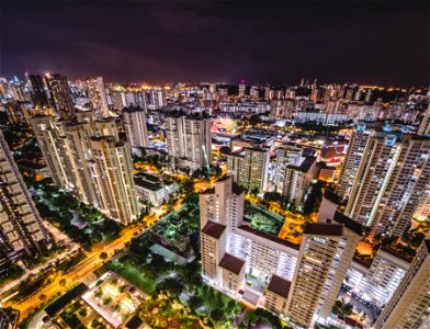 Singapore Cityscape Night photo