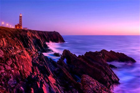 Coast Sunset Lighthouse photo