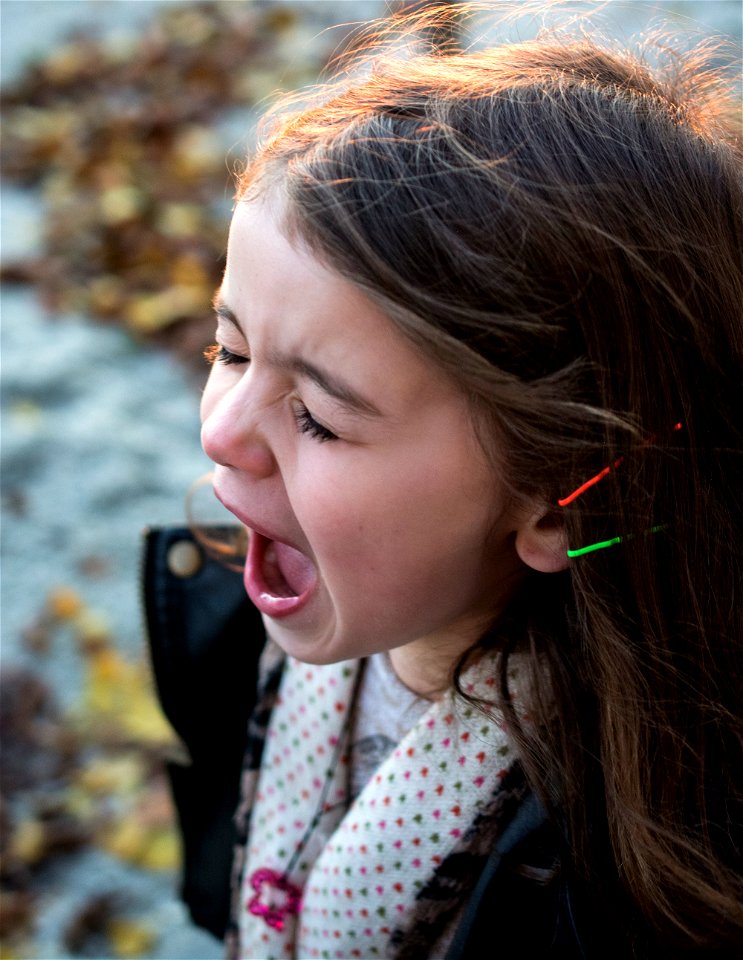 Little Girl Shouting photo