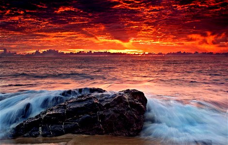 Sunrise Sea Rock photo