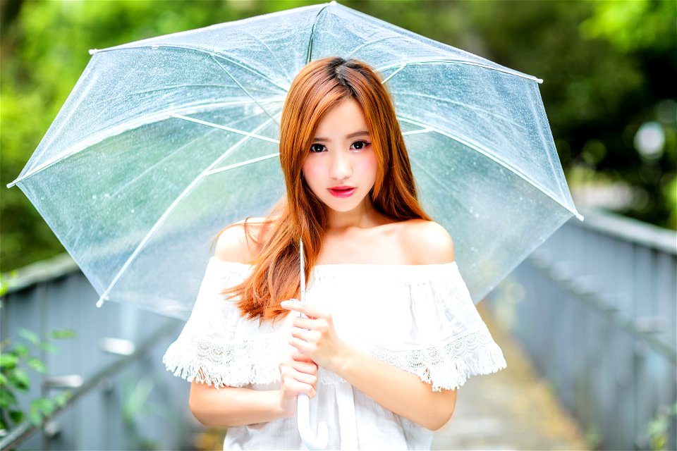 Woman Umbrella Rain