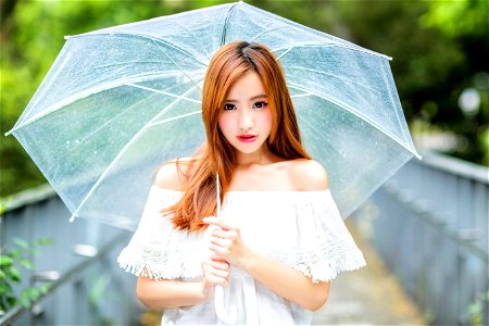 Woman Umbrella Rain photo