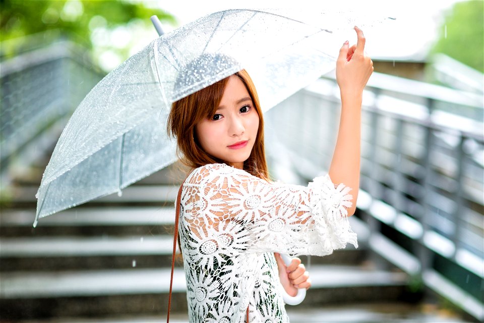 Woman Umbrella Rain