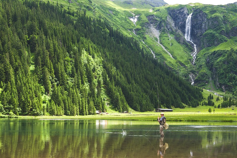 Mountain Lake Fishing photo