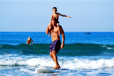 Father Son Surfing photo