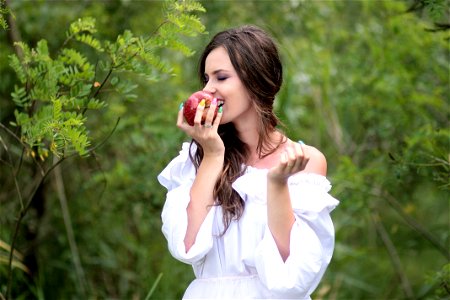 Snow White Apple Eating photo