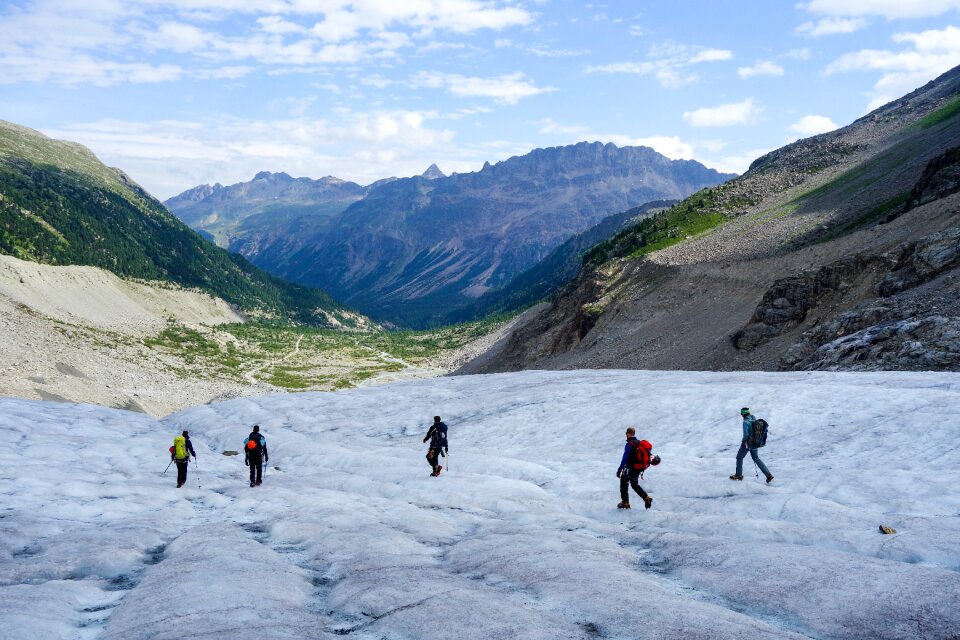 Alps glacier climbers