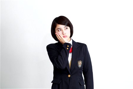 High School Girl Thinking