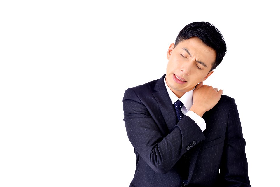 Businessman Stiff Shoulder