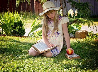 Girl Reading Book photo