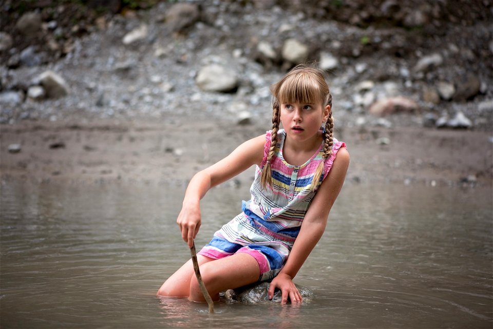 Girl Bathing photo