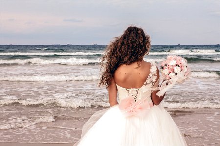 Wedding Woman Sea photo