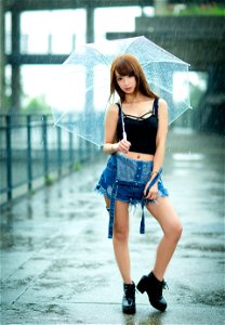 Woman Rain Umbrella