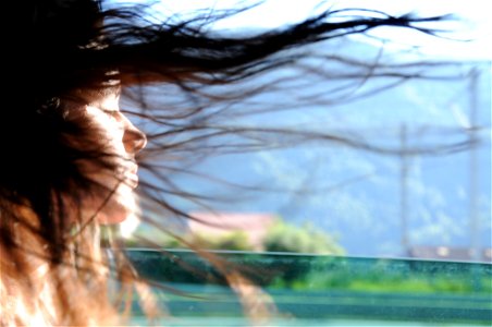 Hair Fluttering Woman