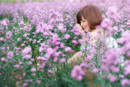 Woman Flower photo