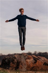 Man Floating Air