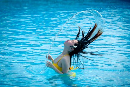 Woman Splash Pool photo