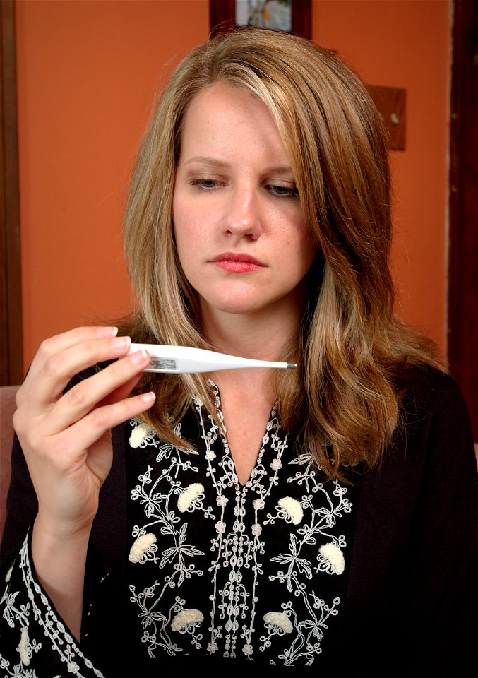 Medical Thermometer Woman