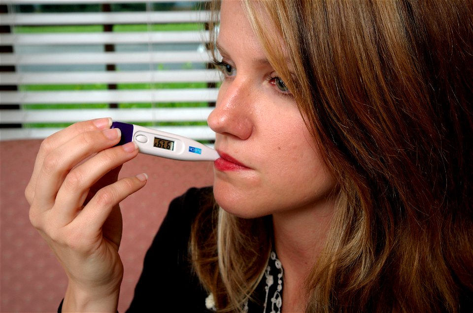 Medical Thermometer Woman