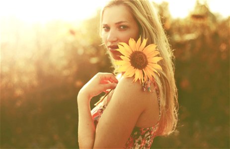 Woman Sunflower photo