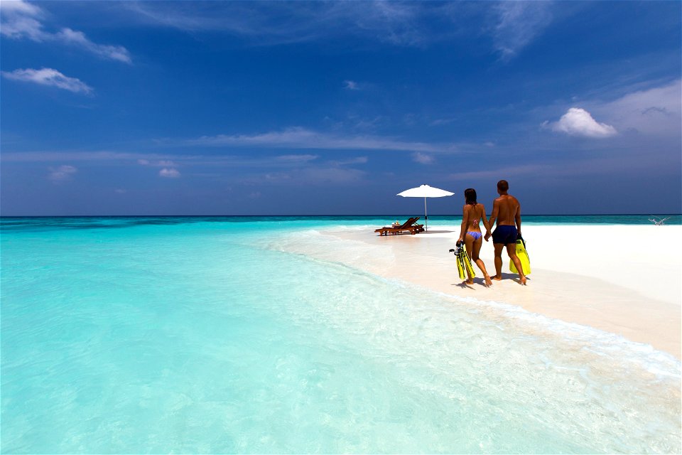 Couple Beach Maldives photo