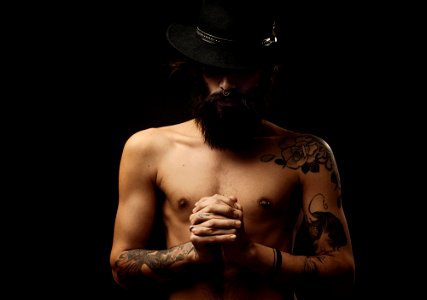 Man Praying Tattoo photo