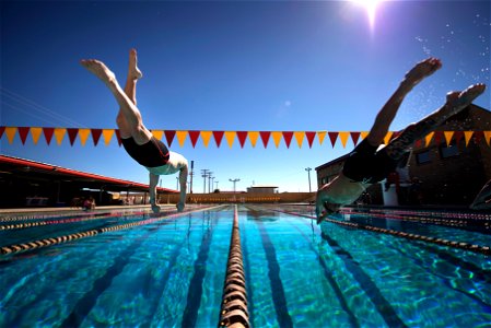 Swimmer Diving Pool photo