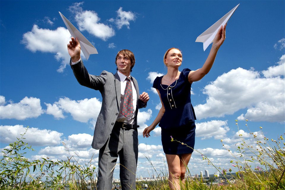 Paper Airplane Couple