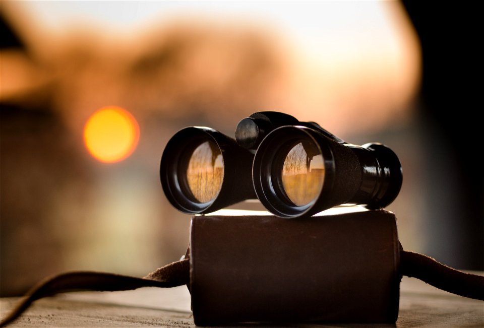 Binoculars Sunset