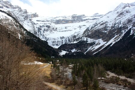 Snow landscape pyrenees photo