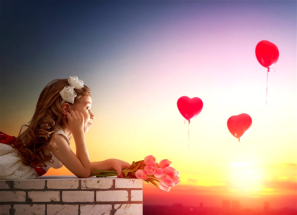 Girl Heart Balloon
