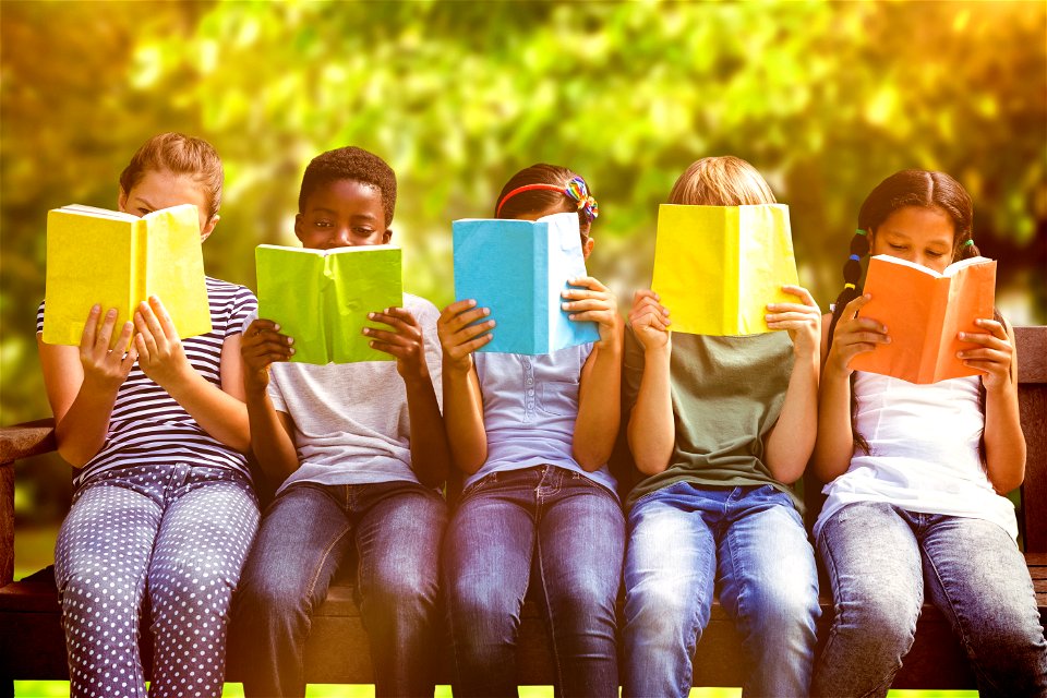 Children Reading Book