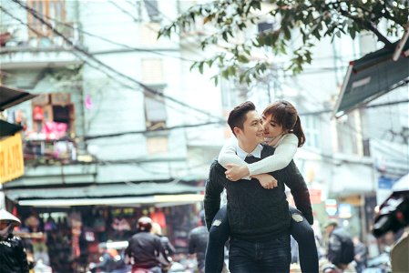 Couple Piggyback