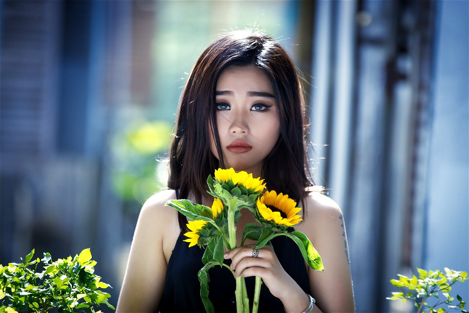 Woman Sunflower photo
