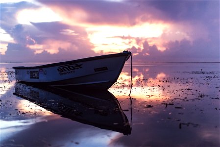Boat Sunset photo