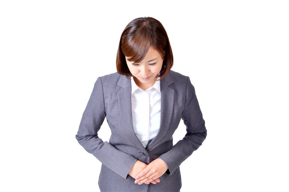 Businesswoman Bowing